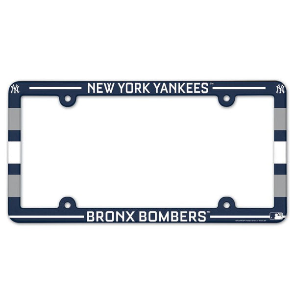 Wholesale-New York Yankees SLOGAN Lic Plate Frame Full Color