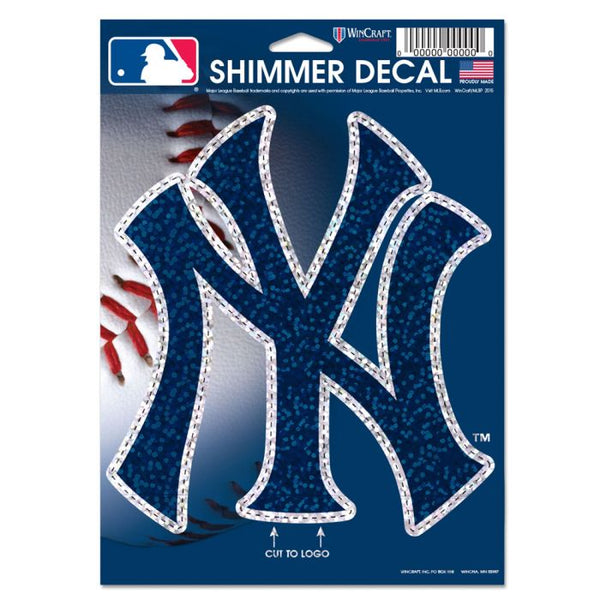 Wholesale-New York Yankees Shimmer Decals 5" x 7"