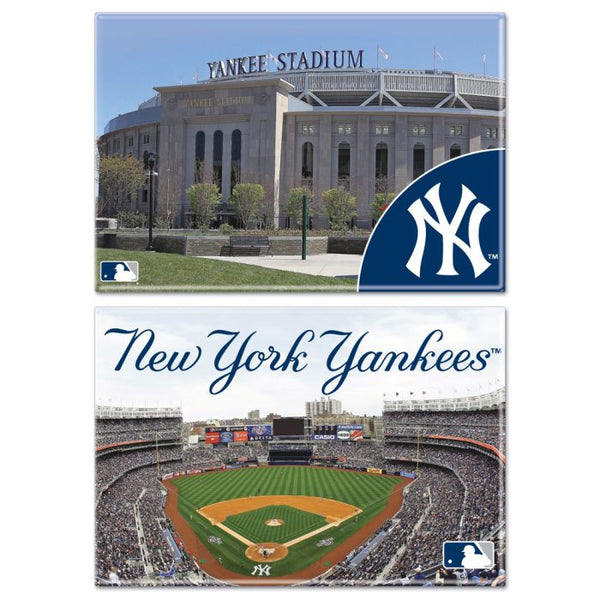 Wholesale-New York Yankees / Stadium MLB Rectangle Magnet, 2pack 2" x 3"