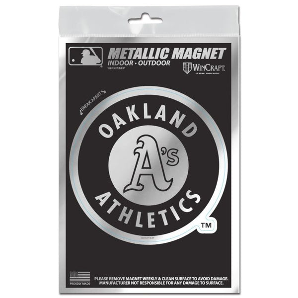 Wholesale-Oakland A's Metallic Magnets 3" x 5"