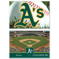 Wholesale-Oakland A's Rectangle Magnet, 2pack 2" x 3"