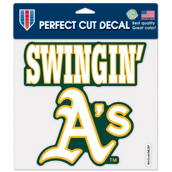 Wholesale-Oakland A's Slogan Perfect Cut Color Decal 8" x 8"