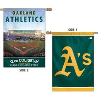 Wholesale-Oakland A's Vertical Flag 2 Sided 28" x 40"