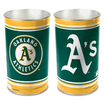 Wholesale-Oakland A's Wastebasket - tapered 15"H
