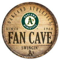 Wholesale-Oakland A's Wood Sign 14" Rnd