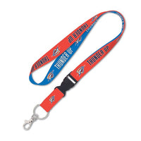 Wholesale-Oklahoma City Thunder slogan Lanyard w/detachable buckle 1"