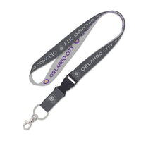 Wholesale-Orlando City SC Charcoal Lanyard w/detachable buckle 1"