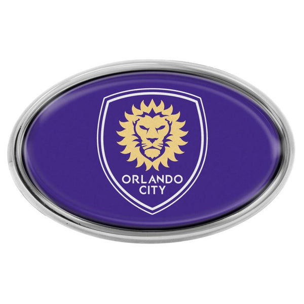 Wholesale-Orlando City SC Chrome Metal Domed Emblem