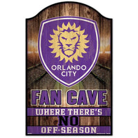 Wholesale-Orlando City SC FAN CAVE Wood Sign 11" x 17" 1/4" thick