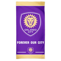 Wholesale-Orlando City SC Fiber Beach Towel 9lb 30" x 60"