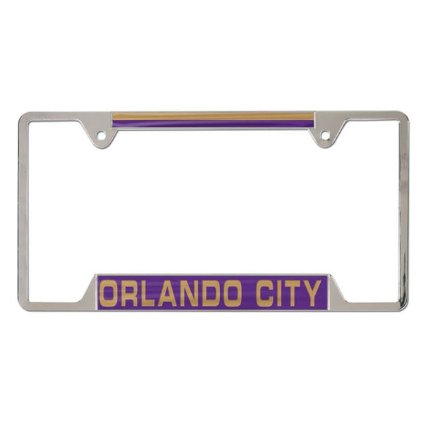 Wholesale-Orlando City SC Inlaid Metal Lic Plt Frame 4 tab