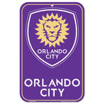 Wholesale-Orlando City SC Plastic Sign 11" x 17"