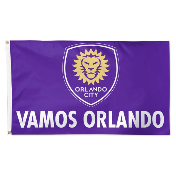 Wholesale-Orlando City SC SLOGAN Flag - Deluxe 3' X 5'