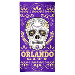 Wholesale-Orlando City SC SUGAR SKULL Spectra Beach Towel 30" x 60"