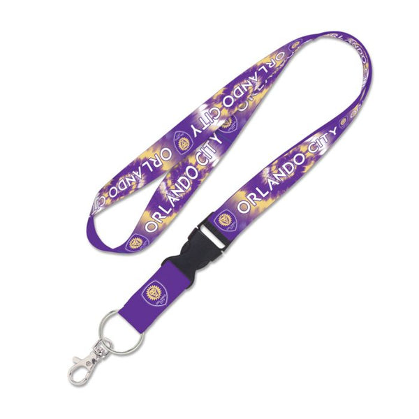 Wholesale-Orlando City SC TIE DYE Lanyard w/detachable buckle 1"