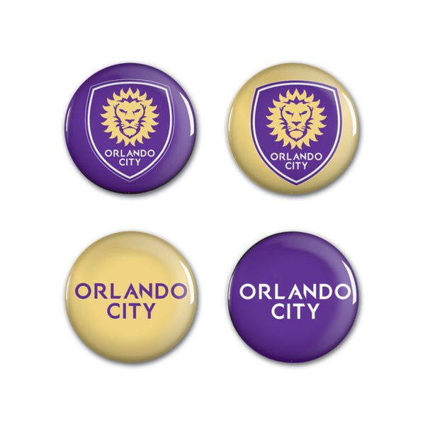 Wholesale-Orlando City SC logos Button 4 Pack 1 1/4" Rnd