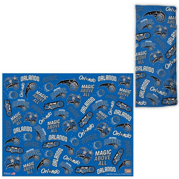 Wholesale-Orlando Magic / Hardwoods Scatter Print Fan Wraps