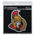 Wholesale-Ottawa Senators Decal Glitter 6" x 6"