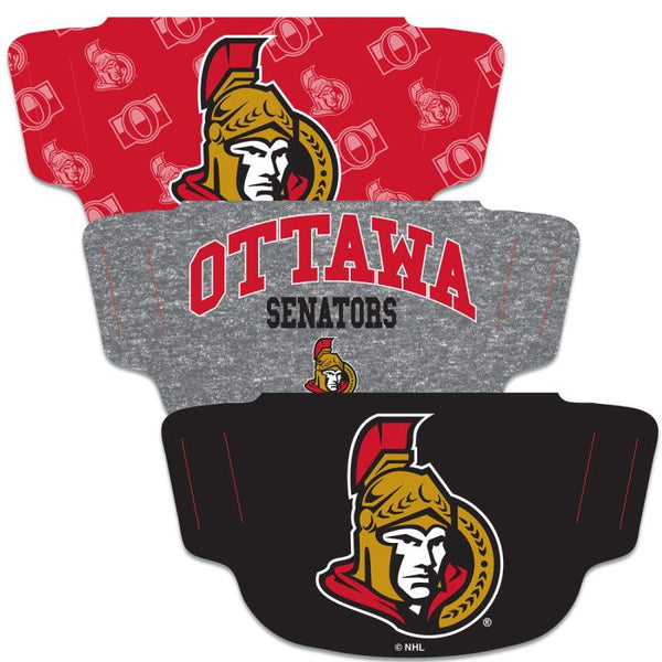 Wholesale-Ottawa Senators Fan Mask Face Cover 3 Pack