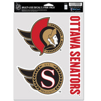 Wholesale-Ottawa Senators Multi Use 3 Fan Pack