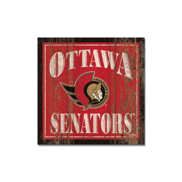 Wholesale-Ottawa Senators Wooden Magnet 3" X 3"