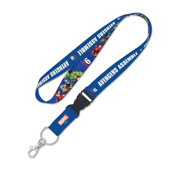 Wholesale-Philadelphia 76ers / Marvel (c) 2021 MARVEL Lanyard w/detachable buckle 1"