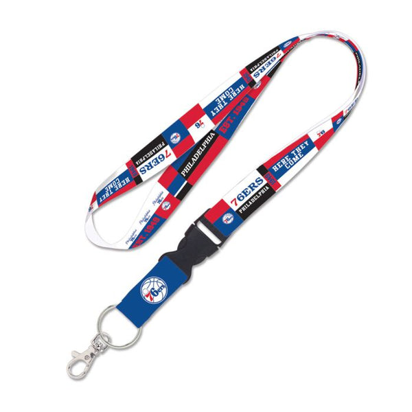 Wholesale-Philadelphia 76ers color block Lanyard w/detachable buckle 1"