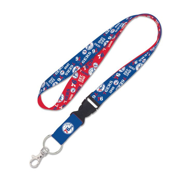 Wholesale-Philadelphia 76ers scatter Lanyard w/detachable buckle 1"