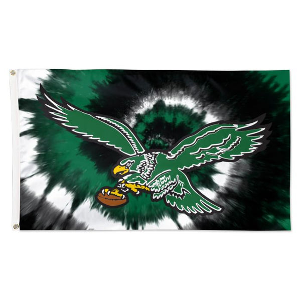 Wholesale-Philadelphia Eagles Retro Tie Dye Flag - Deluxe 3' X 5'