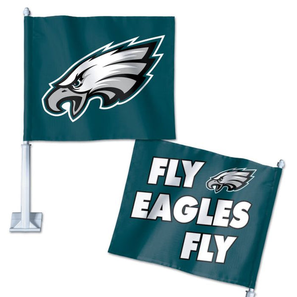 Wholesale-Philadelphia Eagles Slogan Car Flag 11.75" x 14"