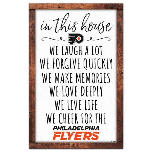 Wholesale-Philadelphia Flyers BOX LIST Wood Sign 11" x 17" 1/4" thick