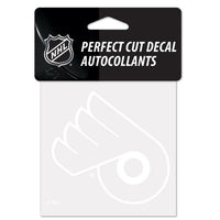 Wholesale-Philadelphia Flyers Perfect Cut White Decal 4" x 4"