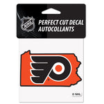 Wholesale-Philadelphia Flyers State Shape Perfect Cut Color Decal 4" x 4"