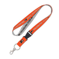 Wholesale-Philadelphia Flyers heather Lanyard w/detachable buckle 1"