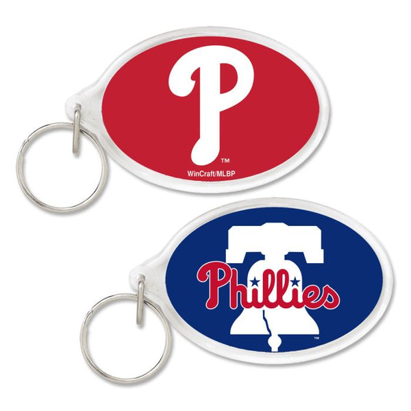 Wholesale-Philadelphia Phillies Acrylic Key Ring Carded Oval