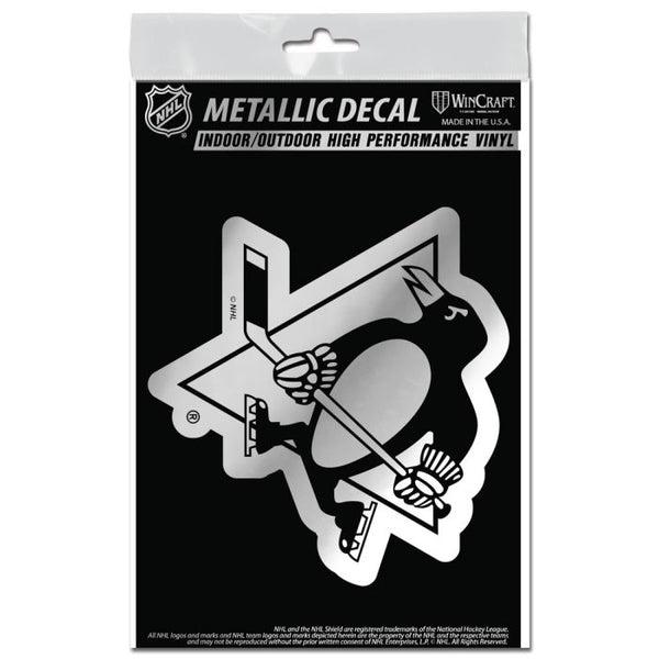 Wholesale-Pittsburgh Penguins Decal Metallic 3" x 5"