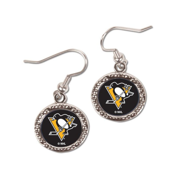 Wholesale-Pittsburgh Penguins Earrings Jewelry Carded Round