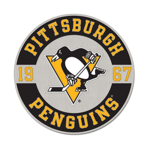 Wholesale-Pittsburgh Penguins round est Collector Enamel Pin Jewelry Card