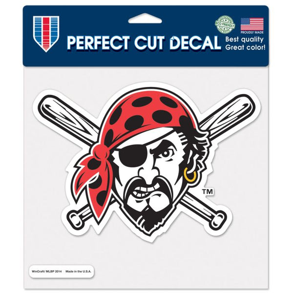 Wholesale-Pittsburgh Pirates JOLLY ROGER Perfect Cut Color Decal 8" x 8"