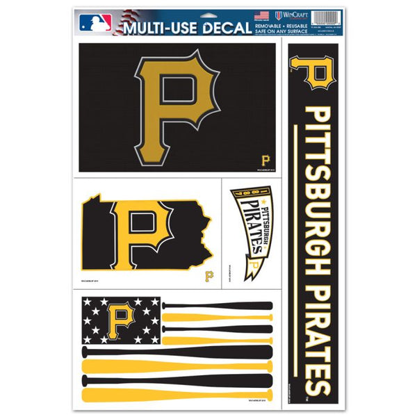 Wholesale-Pittsburgh Pirates Multi Use Decal 11" x 17"
