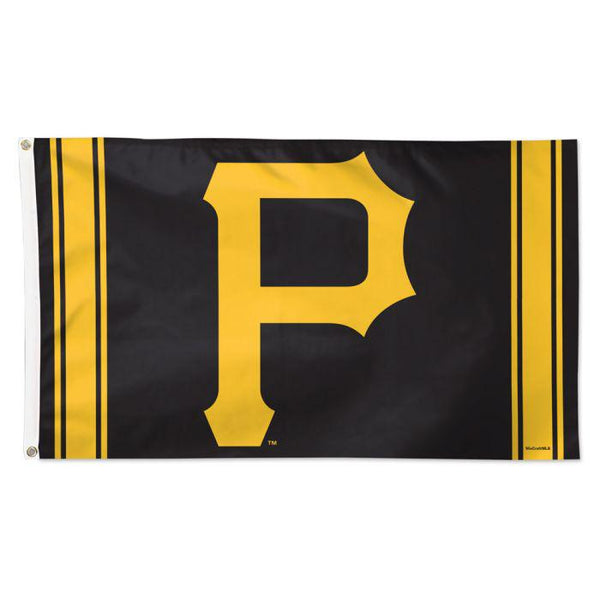 Wholesale-Pittsburgh Pirates V STRIPE Flag - Deluxe 3' X 5'