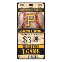 Wholesale-Pittsburgh Pirates Wood Sign 6x12 3/8" thick