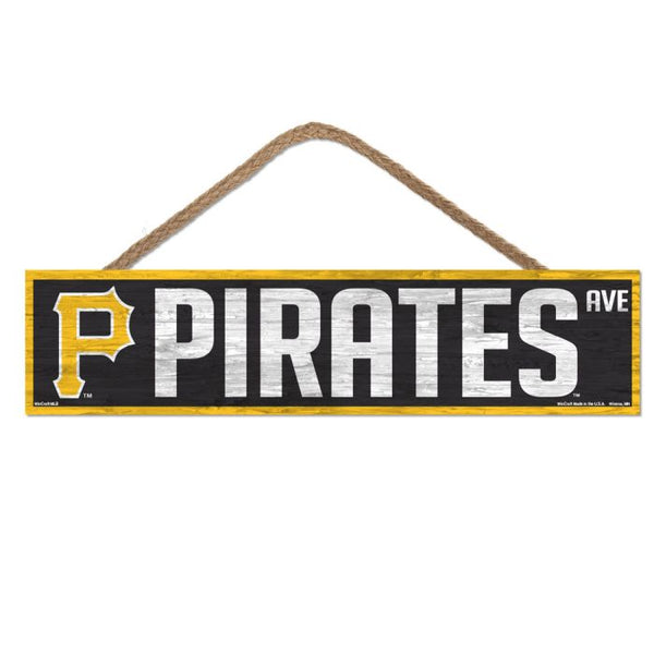 Wholesale-Pittsburgh Pirates Wood Sign-with Rope 4" x 17"