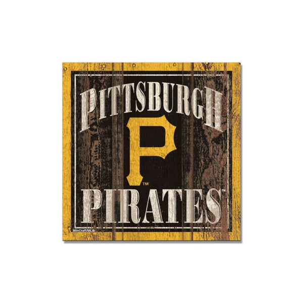 Wholesale-Pittsburgh Pirates Wooden Magnet 3" X 3"
