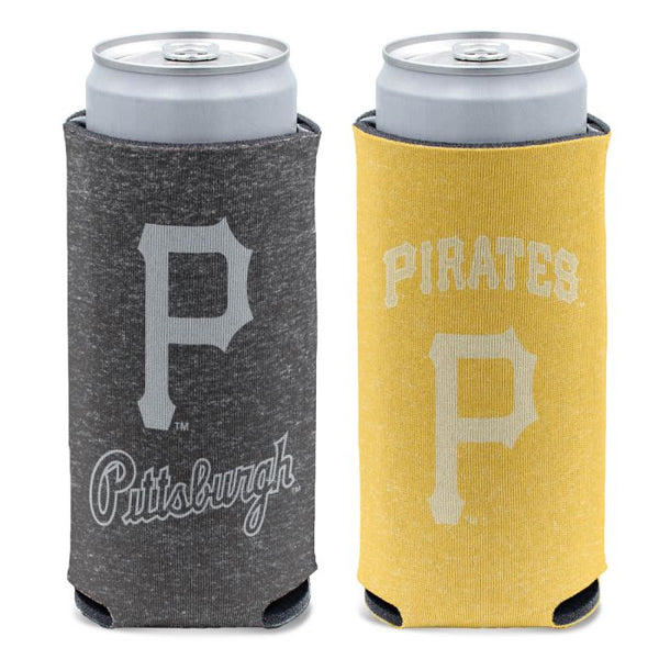Wholesale-Pittsburgh Pirates colored heather 12 oz Slim Can Cooler