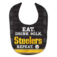 Wholesale-Pittsburgh Steelers Eat Drink Milk All Pro Baby Bib