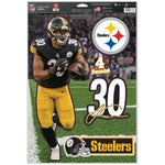 Wholesale-Pittsburgh Steelers Multi-Use Decal 11" x 17" James Conner