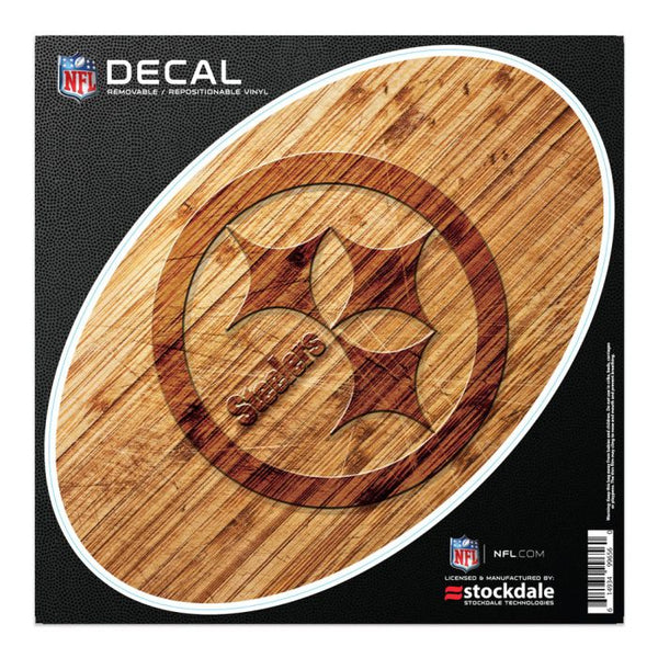 Wholesale-Pittsburgh Steelers WOOD All Surface Decal 6" x 6"