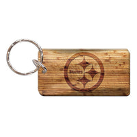 Wholesale-Pittsburgh Steelers WOOD Keychain Rectangle