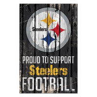 Wholesale-Pittsburgh Steelers Wood Sign 11" x 17" 1/4" thick